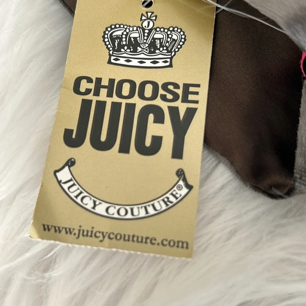Juicy Couture Vintage Rare crushed velvet scarf with Iconic Fairytale script